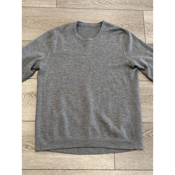Lululemon New Venture Crewneck Wool Sweater Men’s Large Gray Casual - Picture 1 of 8